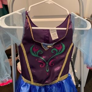 Disney Frozen Anna Halloween or Dress-up Costume Costume with Wig Sz 4-6